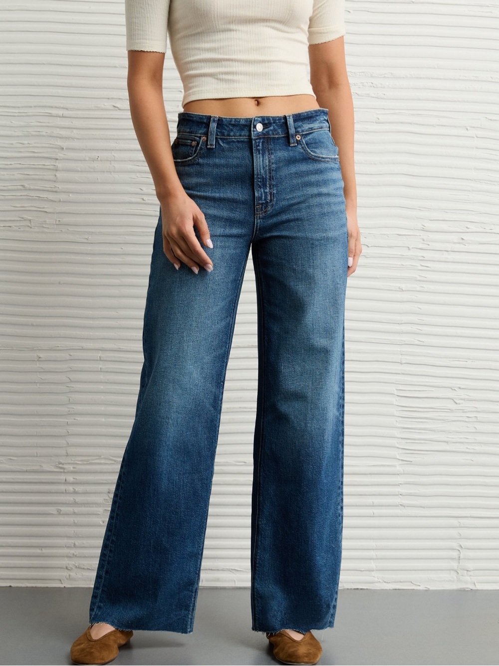 AE Dreamy Drape Super High Rise Baggy Jean - 10 LONG